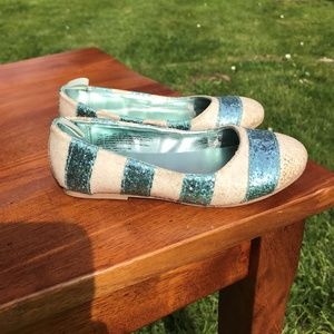 Gymboree Glitter Ballet Flat Shoe Girls 10